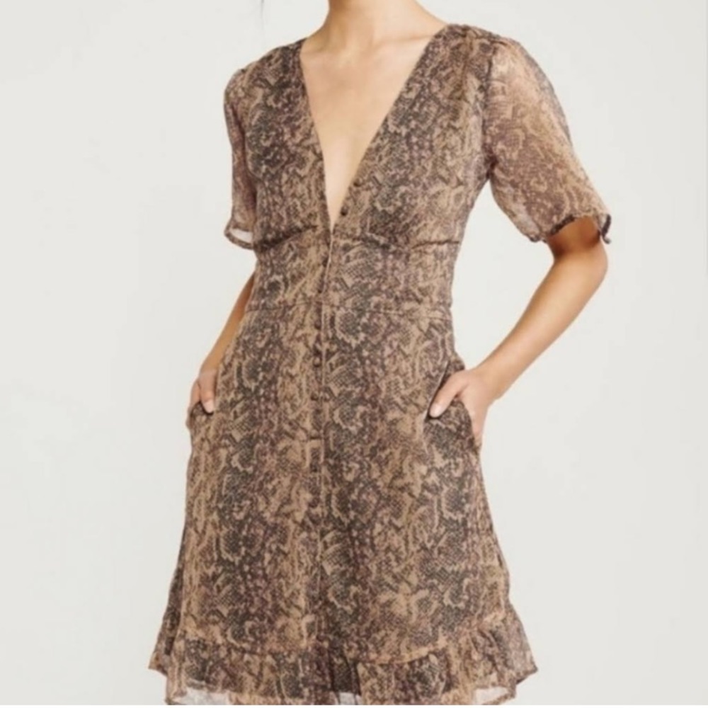 Abercrombie & Fitch Snakeskin Print Mini Dress Size Small